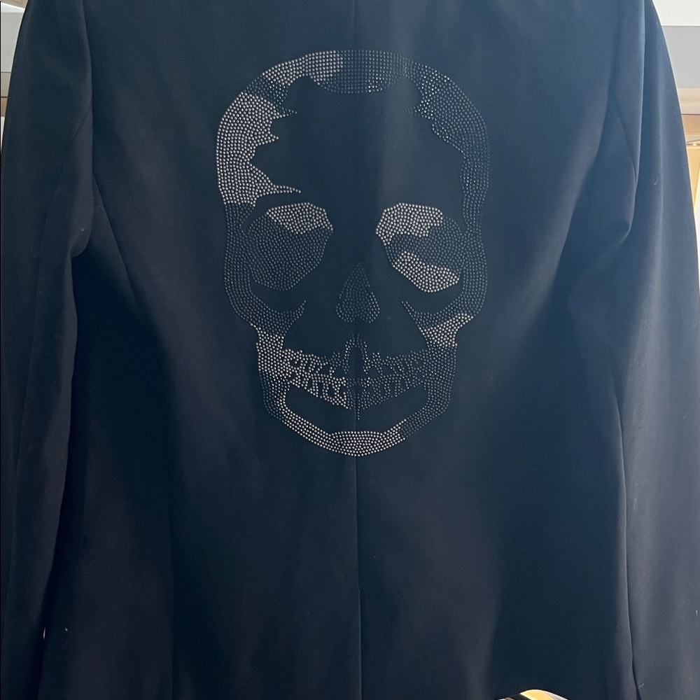 Zadig and Voltaire Black Blazer with Skull Design